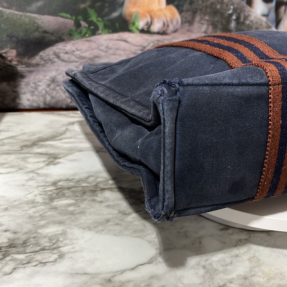 HERMES Fourre Tout PM Navy Canvas GUC - Picture 11 of 14